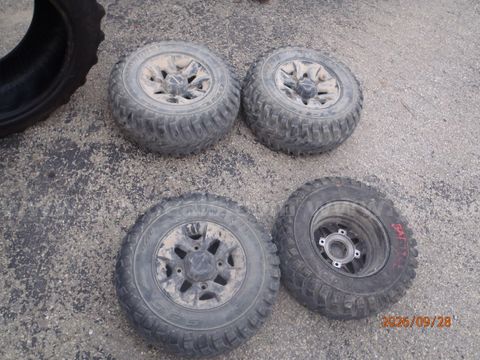 4 GBC power sports tires and wheels that came off a 2022 570 Polaris ranger
