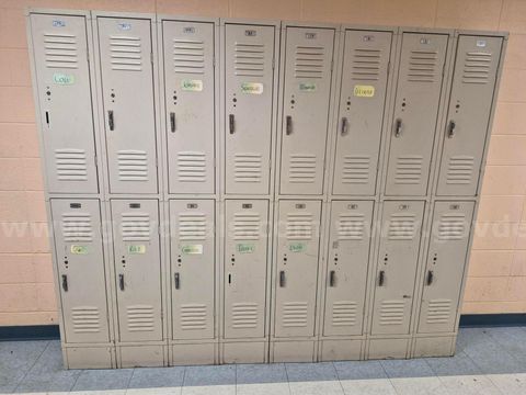 Bank Of 16 School Lockers