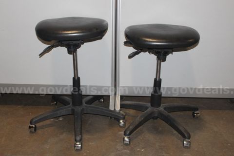(2) Black ErgoGensis Swivel Stools