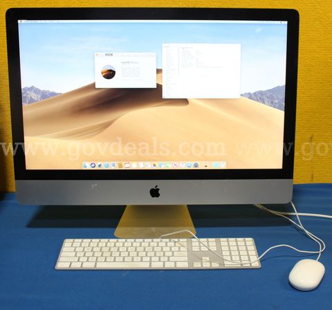 (1) Apple iMac 2019, Retina 5k, 27", Intel Core i5, 32GB RAM, 500GB SSD, OS: Mojave 10.14.4, (1) Mouse, Keyboard, Cord
