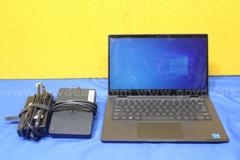 (1) Dell Latitude 7420 Laptop, Intel i5, 16GB RAM, 256GB SSD, OS: Windows 10 (1) Power Cord, (1) Adaptor