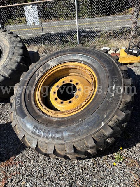Lot of 7 Equipment Wheels and Tires
