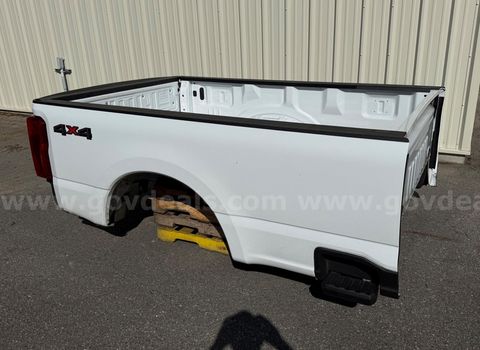 2024 Ford F250 aluminum fleetside 8' bed, tailgate and LED tail lights.