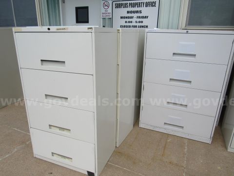 (6)-4 Drawer File Cabinets