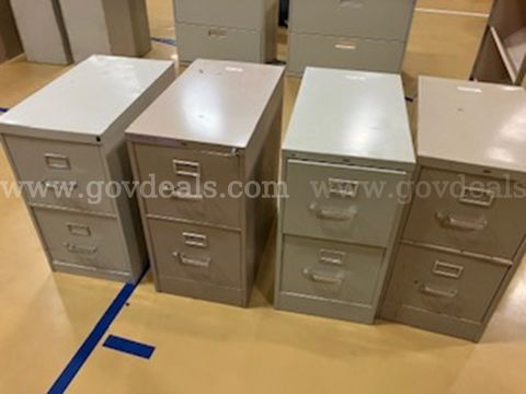 one lot of four 2-drawer file cabinets (AGO-HYCA)