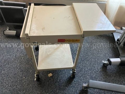 one lot of four small white AV carts (AGO-HYCA)
