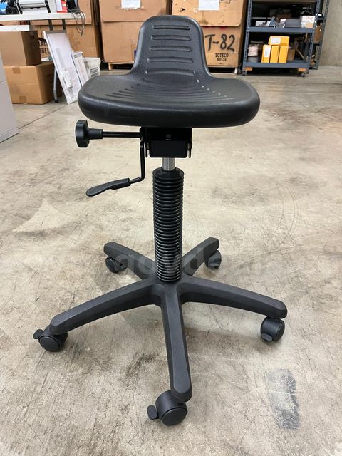 Ergonomic Adjustable Sit-Stand Stool with Casters