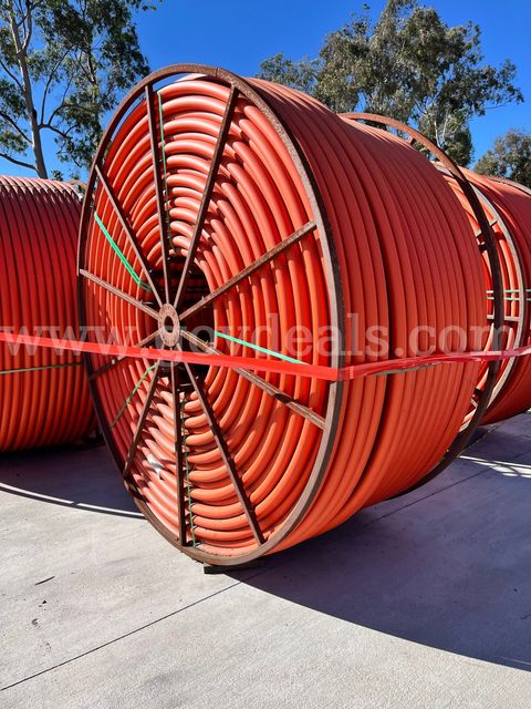 100 Reels DURA-LINE 2" SDR 11 Conduit, 102" reel, Solid Orange