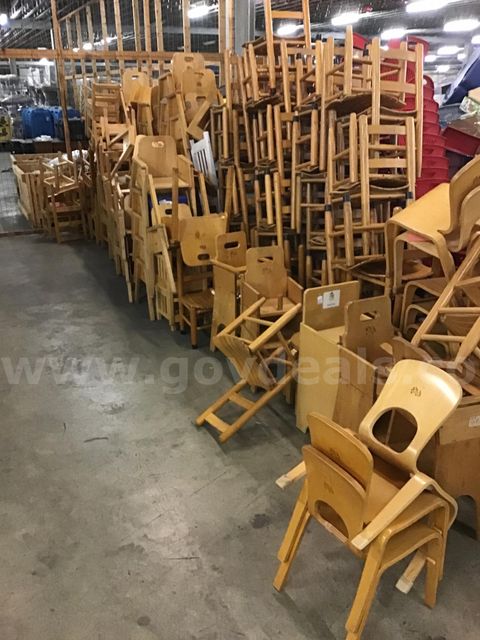 Variety of used kindergarten chairs, (100)