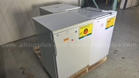 3 pcs., Fisher Scientific Undercounter Flammable Materials Laboratory Refrigerator
