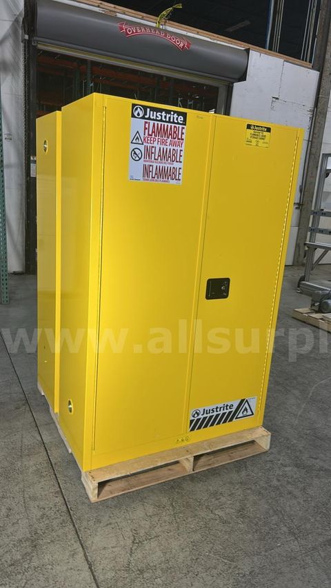 2 pcs., Justrite Sure-Grip EX Flammable Liquid Storage Cabinet