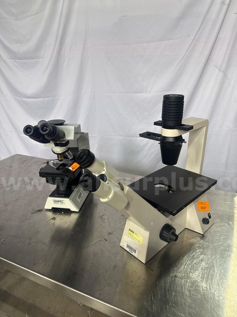 Olympus CX40RF100 Upright Microscope SN: 9G04741 and Carl Zeiss Invertoskop Inverted Microscope SN: 662367