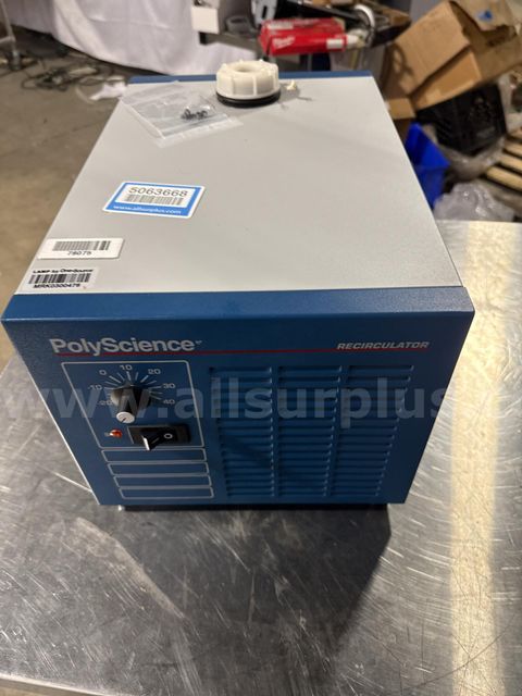 PolyScience Laboratory Recirculating Chiller, P/N 082550-TA, 120V, 60Hz, 7A, -10C to 40C