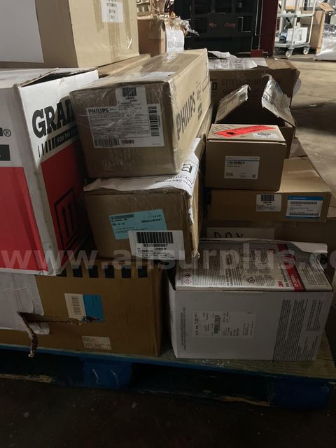 Mixed MRO Industrial Parts Lot: Bearings, Filters, Power Cable, Tubing, Adhesive, Allen-Bradley