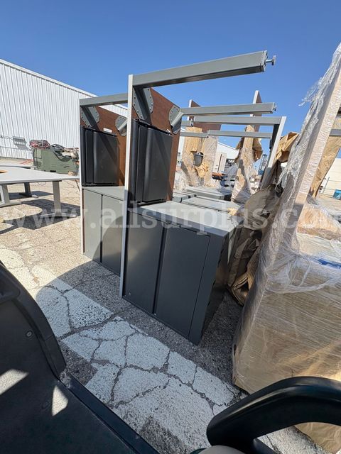 Office desk with attached file cabinet table Qty 2