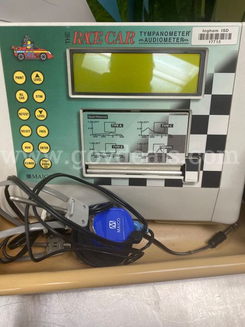 Maico Race Car Pediatric Tympanometer Audiometer MI 23 Impedance Screener