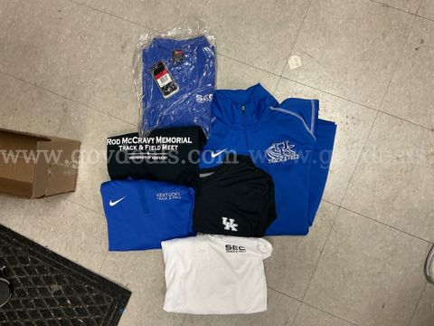 L - Quarter Zip (1), T-shirt (1), Polo Shirt (3), Long Sleeve (1)