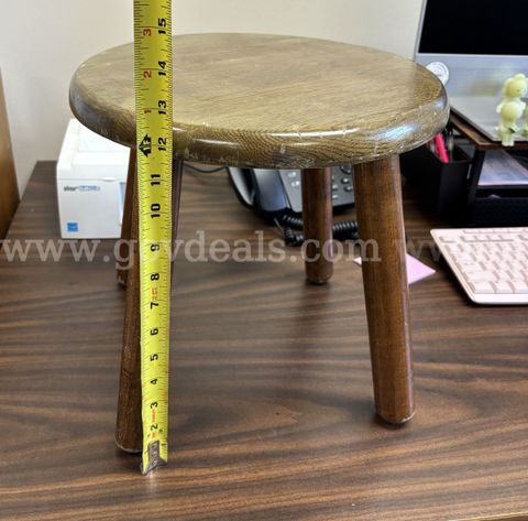 2 small wood stools