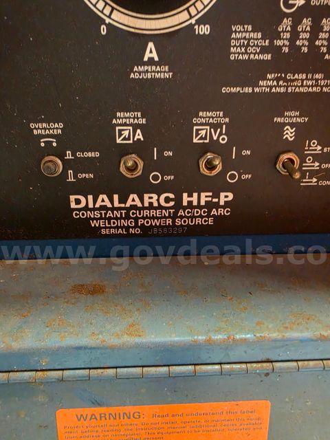 Miller industrial TIG welding setup