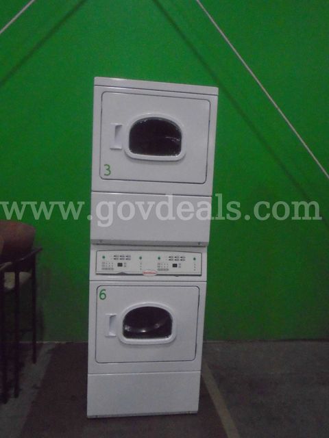Speed Queen double dryer stacked