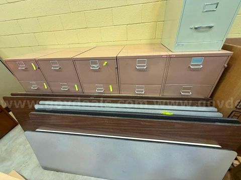 (5) 4 Drawer Filing Cabinets