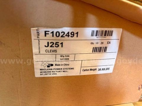 Lot of MacLean F102491/J251 Clevis