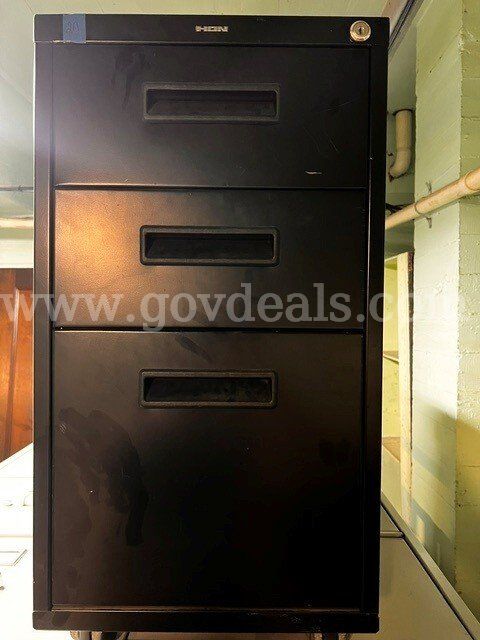 Three drawer desk file cabinet