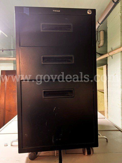 Three drawer desk file cabinet
