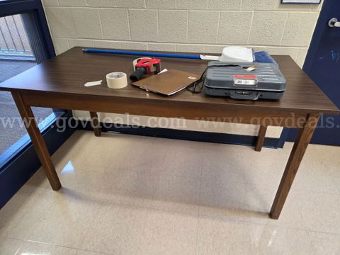 Wood Table 5'x30" (legs do not fold)