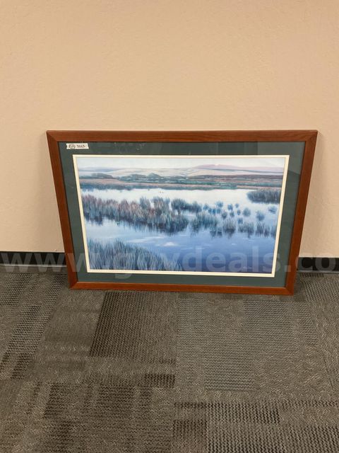 Print with cherry colored frame