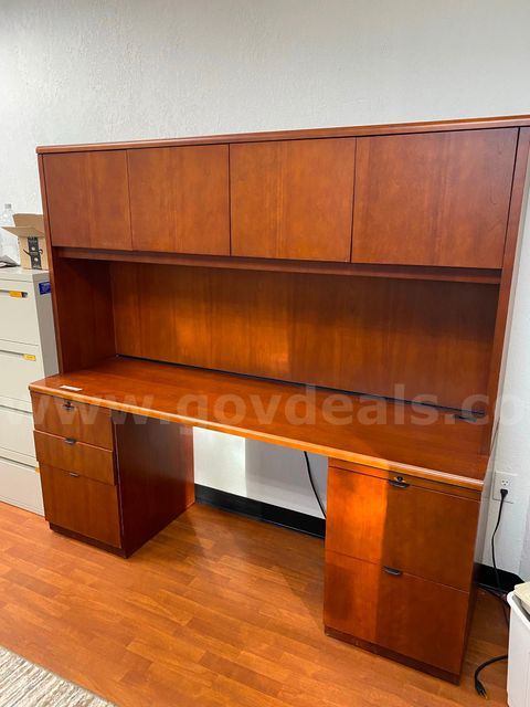Cherry colored desk
