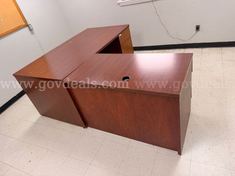 L Shaped Wooden Desk