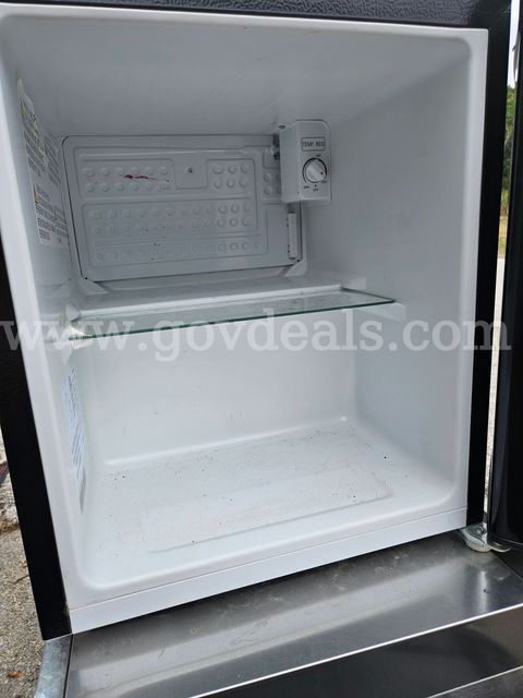 1 Black Hisense Mini Fridge