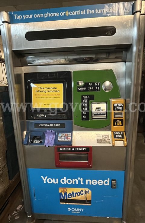 Decommissioned INOPERABLE MTA Metrocard Vending Machine (MVM)