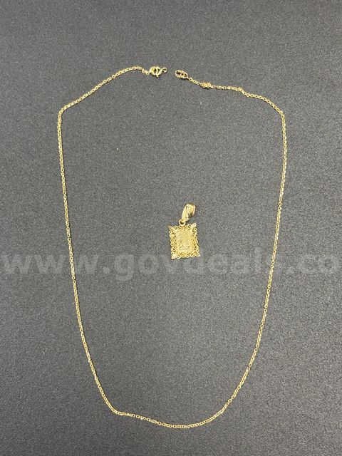 10 k gold necklace with pendant (broken)