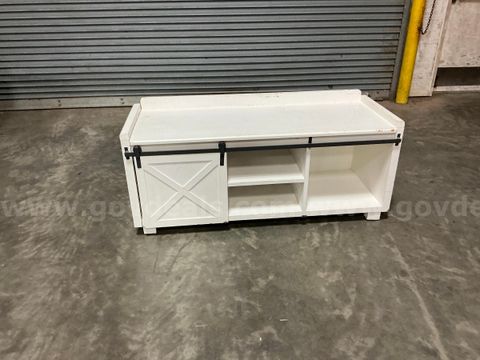 Wood Storage Bench 51"W x 19"D x 21"H