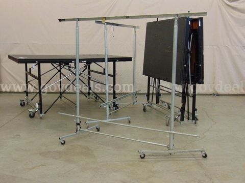 2 Portable Platform Stages w/ 2 Accessory Racks - B3