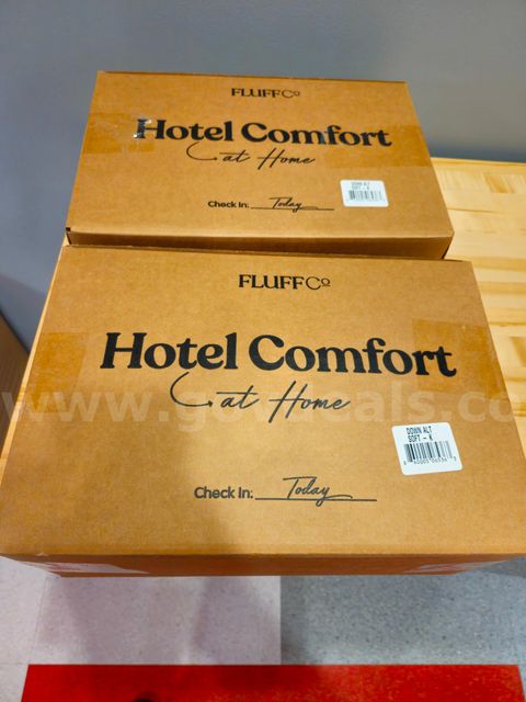 (2) sealed in box Fluffco Hotel Quality Pillows down alternative