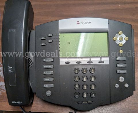 Lot of 36 - Polycom SoundPoint IP550 (1 w/o receiver & 1 with sidecar) & 1 - SoundPoint IP331