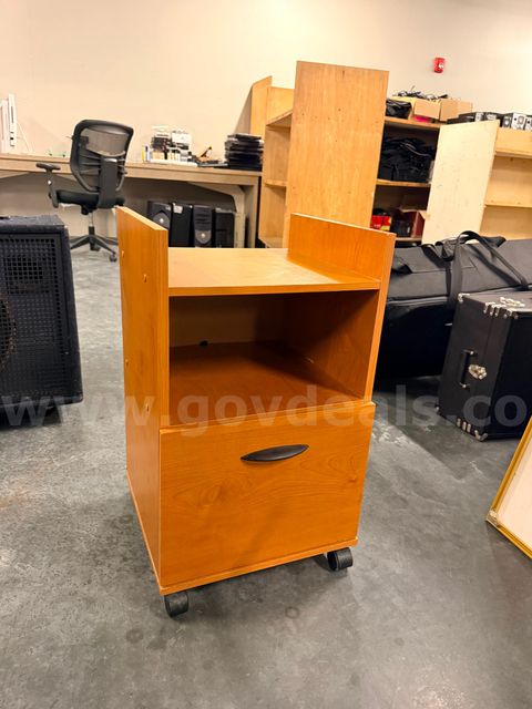 Wooden AV/media cart on Wheels