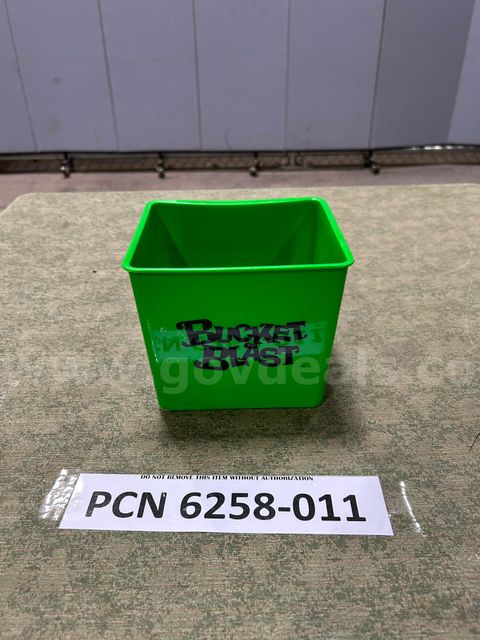 Bucket, Blast, Plastic, Cube, Green