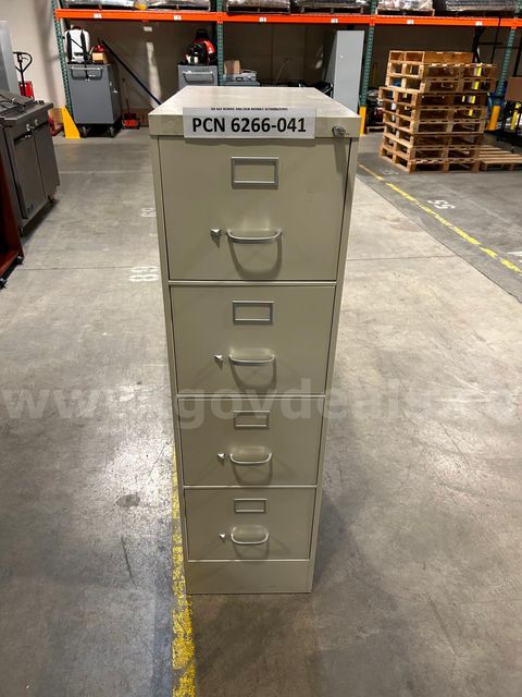 Filing Cabinet, 4-Drawers, Metal, With Key
