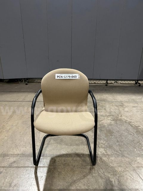 Guest Chair, Tan, Metal Frame