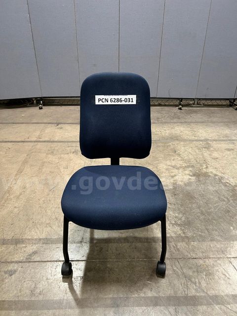 Computer Chair, Armless, Blue