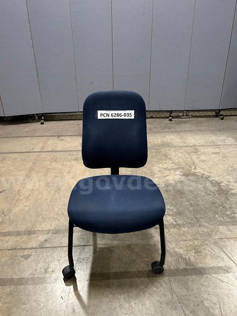 Computer Chair, Armless, Blue