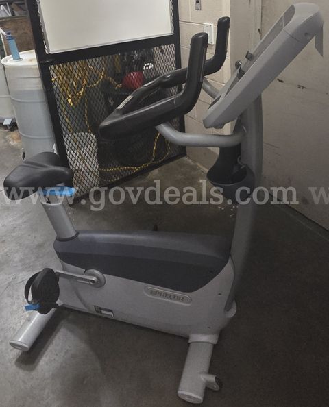 PRECOR commercial upright bicycle and Concept2 rowing machine