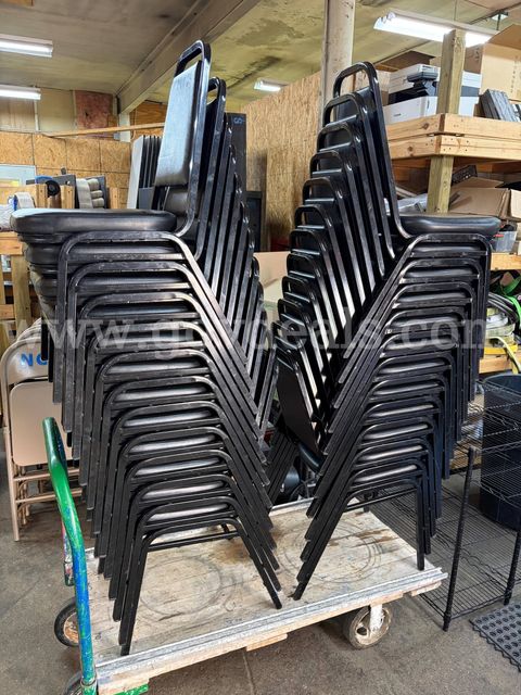 Black Non-folding Cushion Chairs