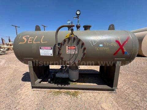 Flare Knockout Drum, Horizontal, 48in x 10ft, 125psi, K & K, Qty 1