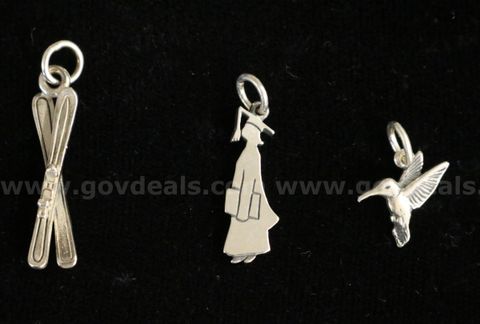 3- James Avery Sterling Silver Charms, Two Retired, 3.5 Grams Total