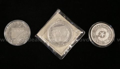 3 Assorted .999 Fine Silver Rounds